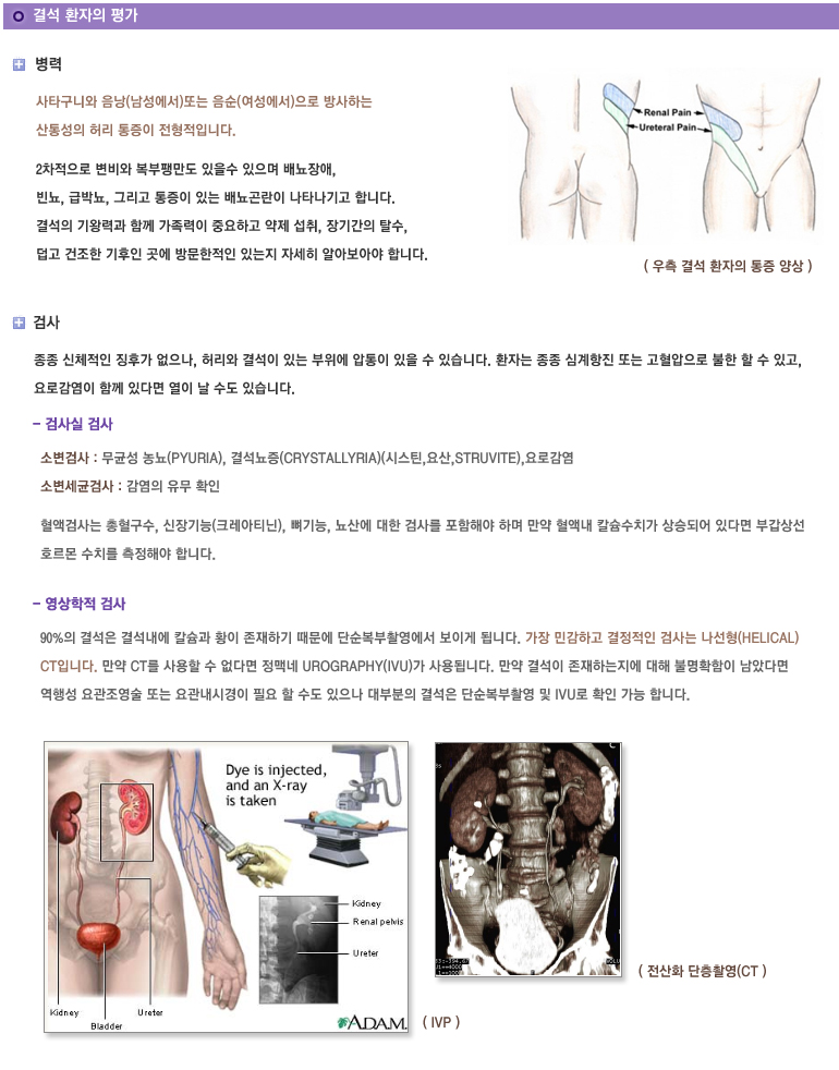 결석환자의 평가